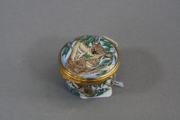 A MOORCROFT ENAMEL PILL BOX, decorated with a Koala Bear