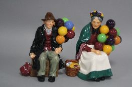 TWO ROYAL DOULTON FIGURES, 'The Balloon Man' HN1954 and 'The Old Balloon Seller' HN1315 (slight