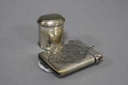 AN EARLY 20TH CENTURY VESTA CASE, rectangular shape fully engraved, hallmarked silver, Birmingham