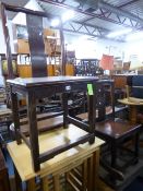 A PAIR OF CHINESE HARDWOOD CHAIRS, with single wide splat backs