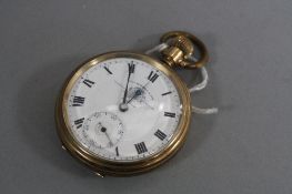 A GOLD PLATED THOMAS RUSSELL POCKET WATCH