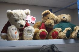 THREE HARRODS CHRISTMAS BEARS, 1997, 1998 and 2009 (3)