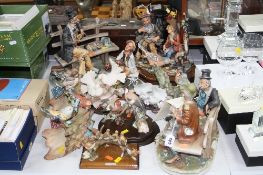 VARIOUS CAPODIMONTE FIGURES/GROUPS, to include Limited Edition figure group of two tramps playing