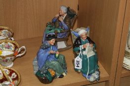 THREE ROYAL DOULTON FIGURES, 'Twilight' HN2256, 'Tuppence a Bag' HN2320 (seconds) and 'A Stitch in