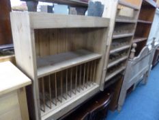A 4' 6' PINE HEAD BOARD, etc (3)