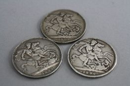 THREE SILVER CROWNS (3)
