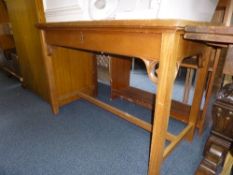 A MAHOGANY ALTAR TABLE, on stretchered base
