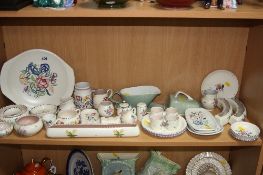 VARIOUS POOLE POTTERY TRINKETS, PLATES, SAUCE BOAT/STAND, CHEESE DISH/STAND, JUGS, etc (over 30