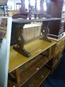 AN OAK COFFEE TABLE, and a modern coffee table (2)