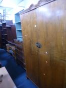 A MODERN MAHOGANY OPEN BOOKCASE, and smaller mahogany open bookcase (2)