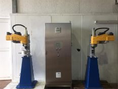 2 x Stelram TS80 twin rotary pick and place robots. Complete with s/s control panel. Very little