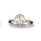 A diamond solitaire ring, the old circular cut diamond weighs approximately 1.15cts and is set