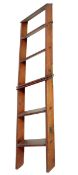 A set of Victorian mahogany folding library steps, 145.4cm high (extended), 40.2cm wide. Provenance: