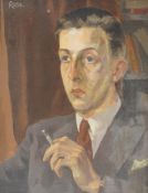 ‡SIR FRANCIS ROSE (1909-1979) Cecil Beaton as a Young Man, signed Rose, titled in pen to verso oil