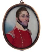 ? Frederick Buck (1771-1839/40) A gentleman possibly Joseph Wells Half length facing right Oval in a