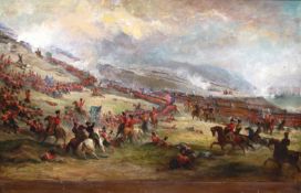 English School c. 1860/70 The Battle of Alma Crimean War 20th September 1854 Inscribed Duke of