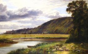 Charles Edward Johnson (1832-1913) A Summer’s Day Arundel Reach Signed and dated 1887 Oil on