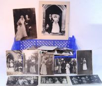A late 19th/early 20th century leather-bound Brown’s Self-Interpreting Family Bible; together with
