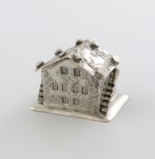 An Edwardian novelty silver box, with import marks for Chester 1908, importer`s mark of Boaz