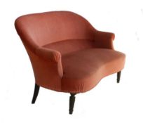 TWO SEAT FRENCH SOFA UPHOLSTERED LATE 19TH CENTURY RECOVERING INCLUDED IN PRICE