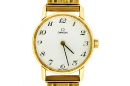 An Omega 9ct gold ladies wristwatch
