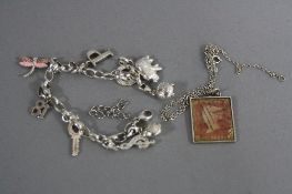 A SILVER CHARM BRACELET