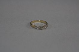 A 9CT DIAMOND CLUSTER WISHBONE RING, ring size L1/2