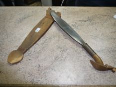 A machete from Brunei with wooden scabbard Provenance: The machete belonged to a Colonial rubber