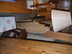 A gilt metal standard lamp,