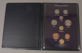 A pre decimal coin of Great Britain set for 1964, including half penny, one penny, three penny,