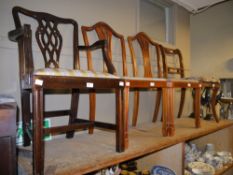 A reproduction mahogany carver,