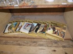 A quantity of classical LPs each in a portfolio detailing the composer, titled The Great Musicians,
