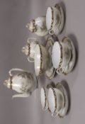 A Japanese egg shell china tea service