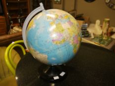 A globe on circular base