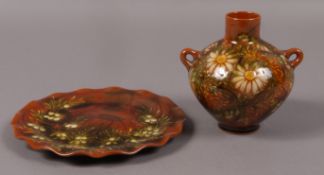A small Linthorpe pottery vase, c.