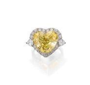 A Coloured Sapphire and Diamond Ring