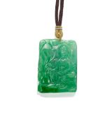 A Jadeite 'Guanyin' Pendant