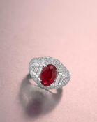 A Ruby and Diamond Ring