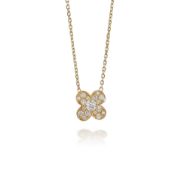 A Diamond 'Trefle' Pendant Necklace, by Van Cleef & Arpels