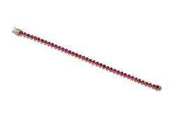 A Ruby Line Bracelet