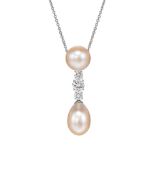 A Cultured Pearl and Diamond Pendant Necklace, by Graff