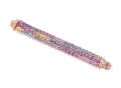 A Multi-Coloured Sapphire and Diamond Bracelet, by Claudia Ma