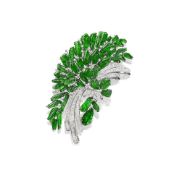 A Jadeite and Diamond Brooch/Pendant