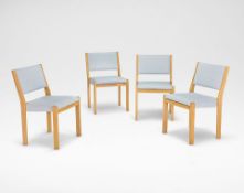 Alvar Aalto Set of four dining chairs, model no. 615, designed 1939, produced 1997
