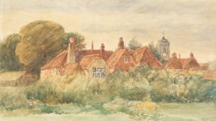 Arthur James Stark (British, 1831-1902) Cottage scene