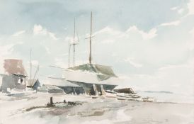 Roy Petley (British, b. 1951) Yachts by the marina