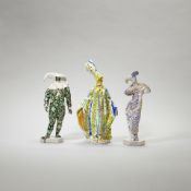 Imre Schrammel for Herend Three carnival figures, 21st century