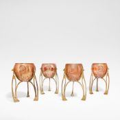 WMF (Württembergische Metallwarenfabrik) Set of four Art Nouveau cachepots, circa 1910