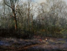 Clive Madgwick (British, 1934-2005) Collecting bluebells