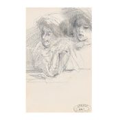 Pompeo Mariani (Italian, 1857-1927) From the opera box (there is another drawing depicting two w...